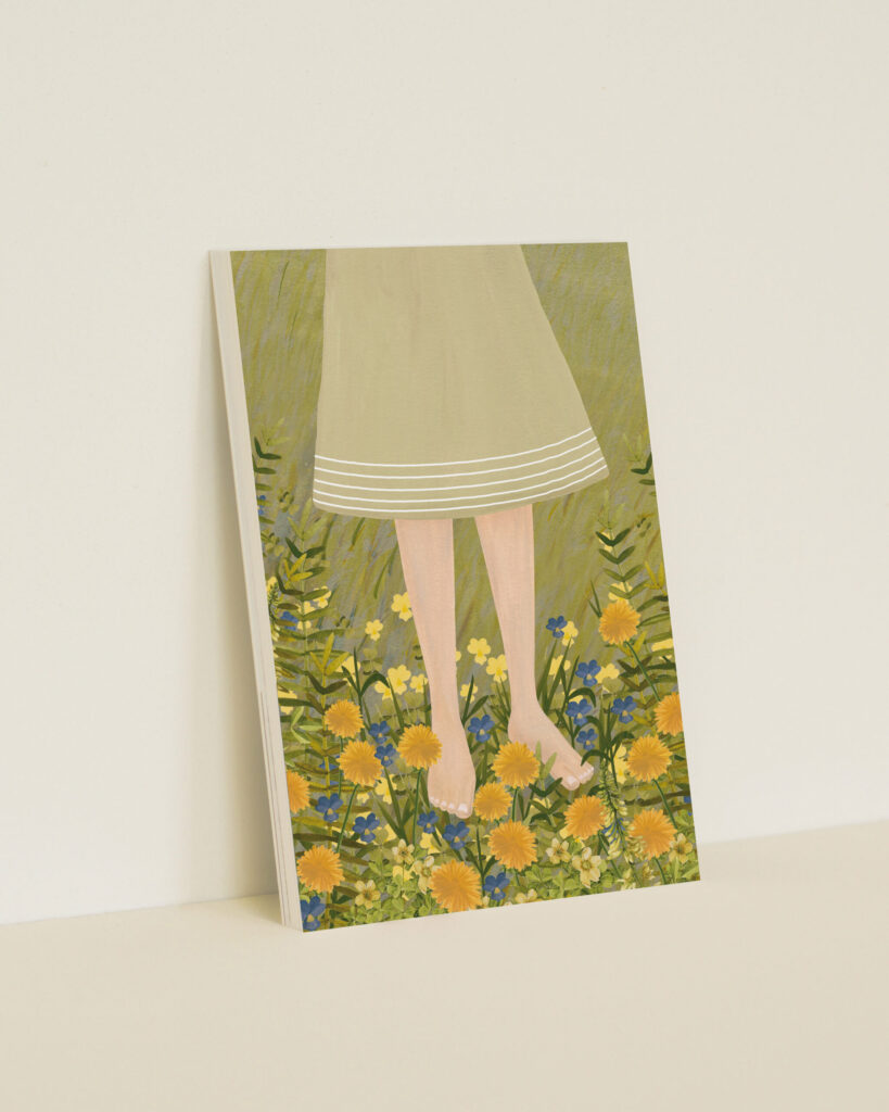 Wenskaart a6 blote voeten