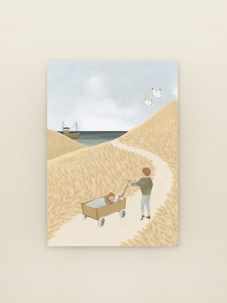 a6 wenskaart bolderkar broer