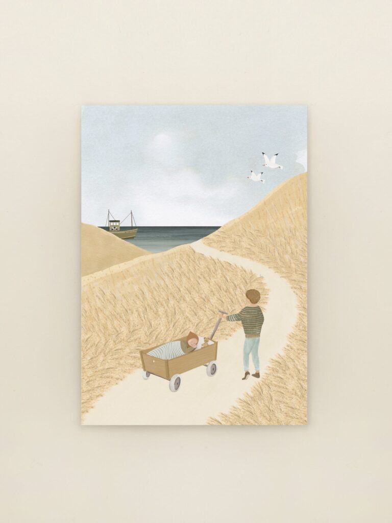 a6 wenskaart bolderkar broer