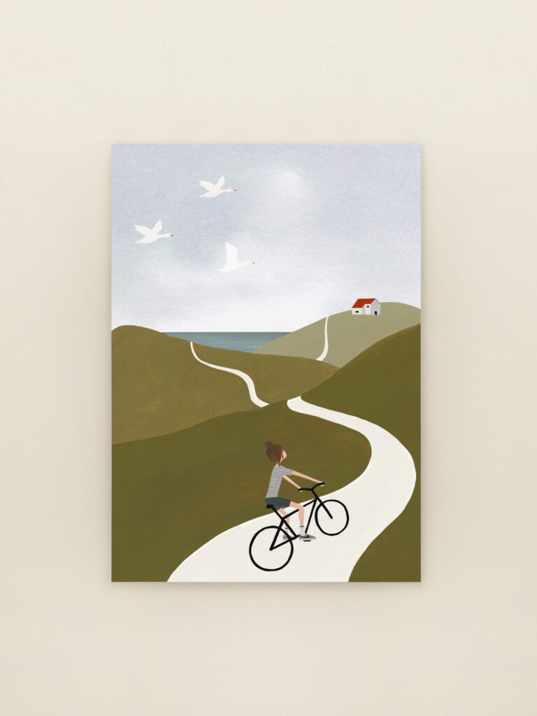 wenskaart a6 fietsen