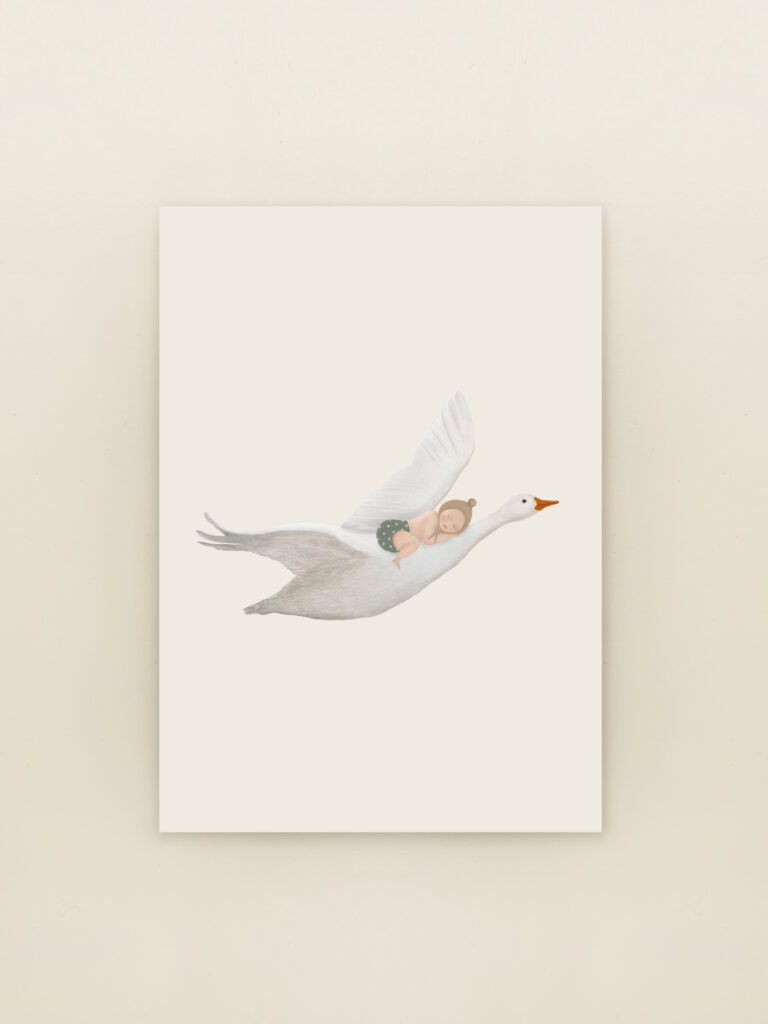 geboortekaart gans A6