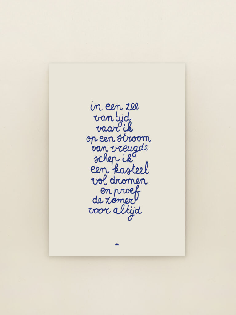 wenskaart a6 in een zee van tijd