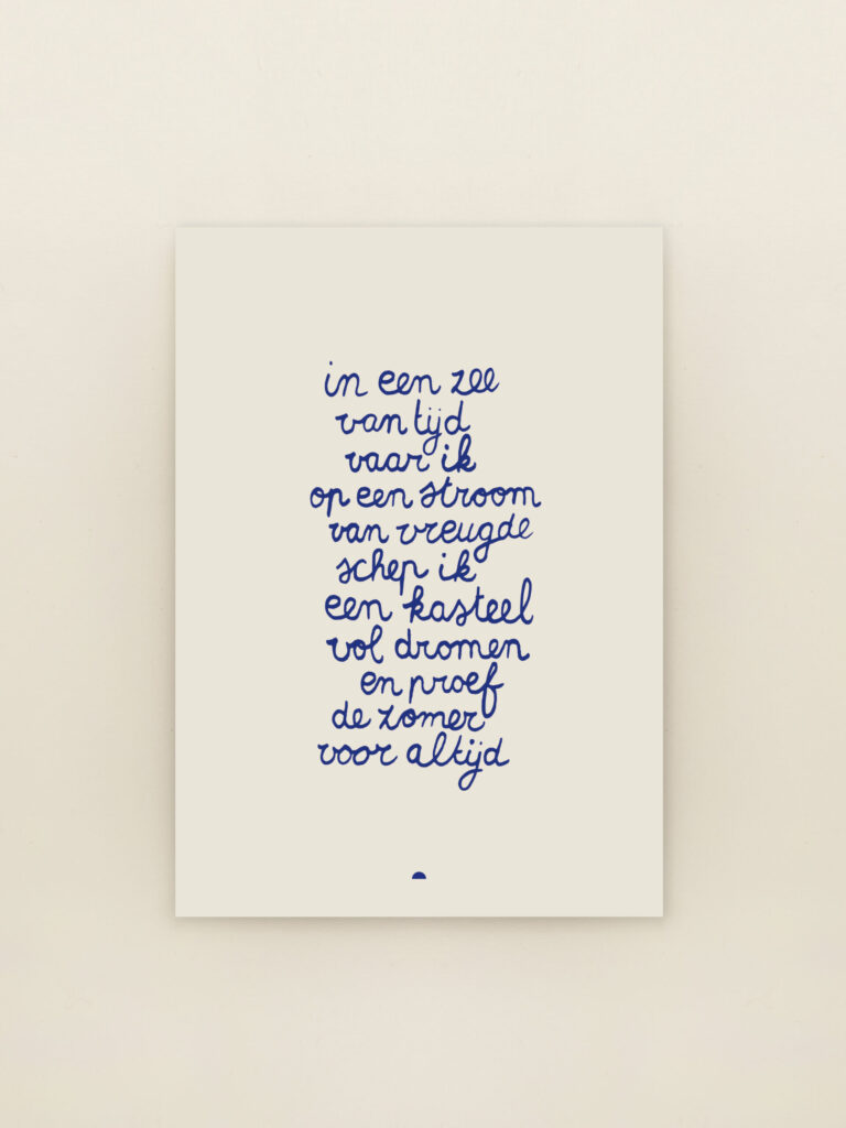 wenskaart a6 in een zee van tijd