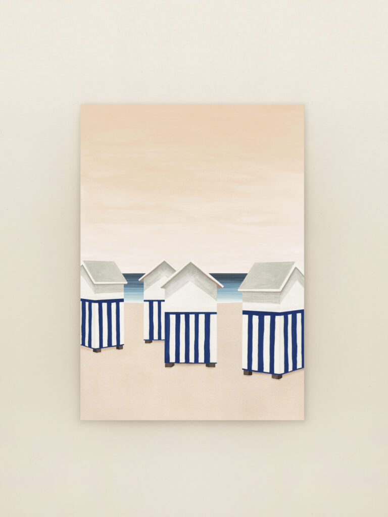 wenskaart a6 kabine aan zee