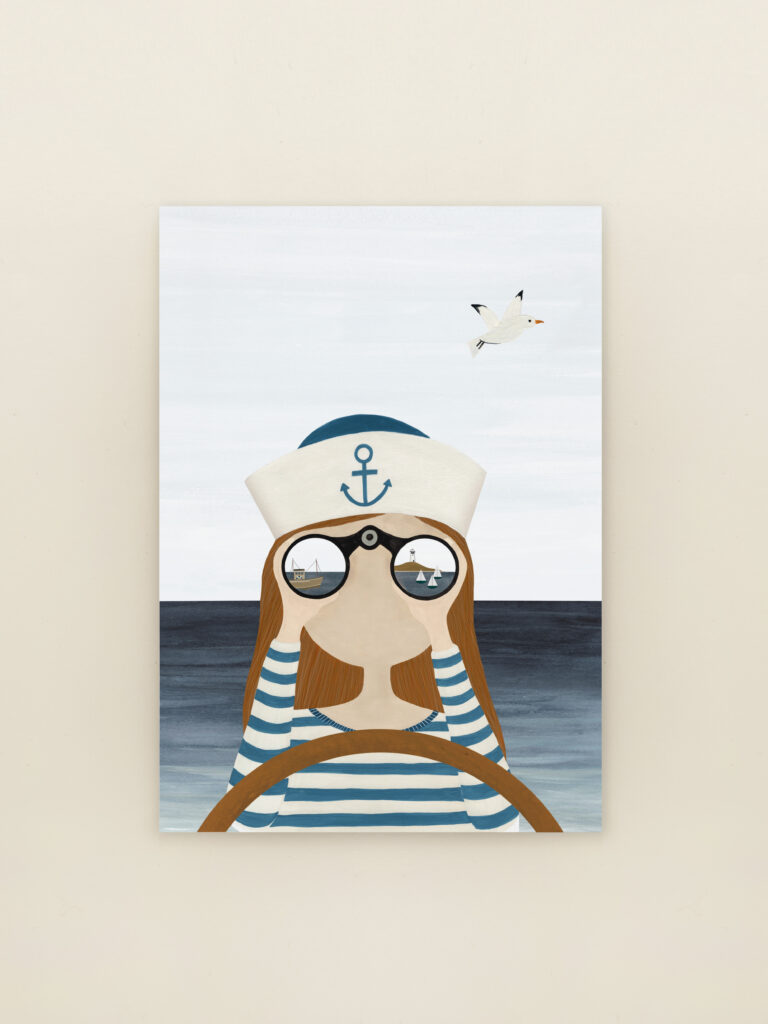 wenskaart A6 Kapitein