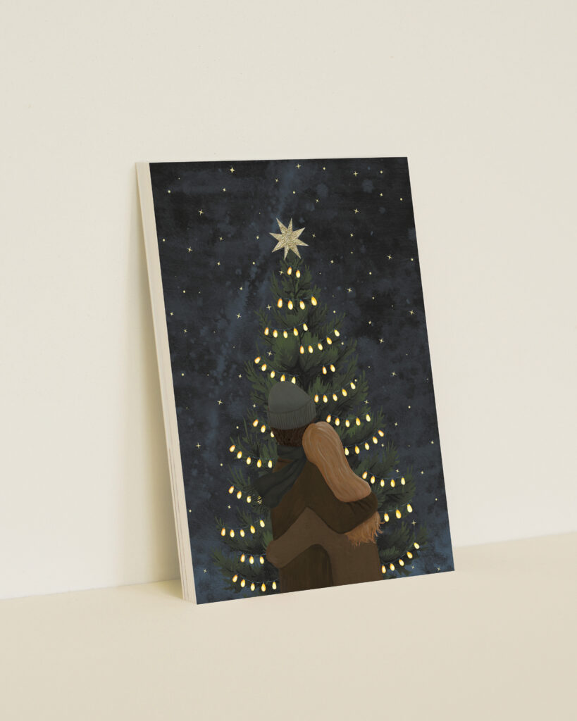 wenskaart A6 kerstknuffel