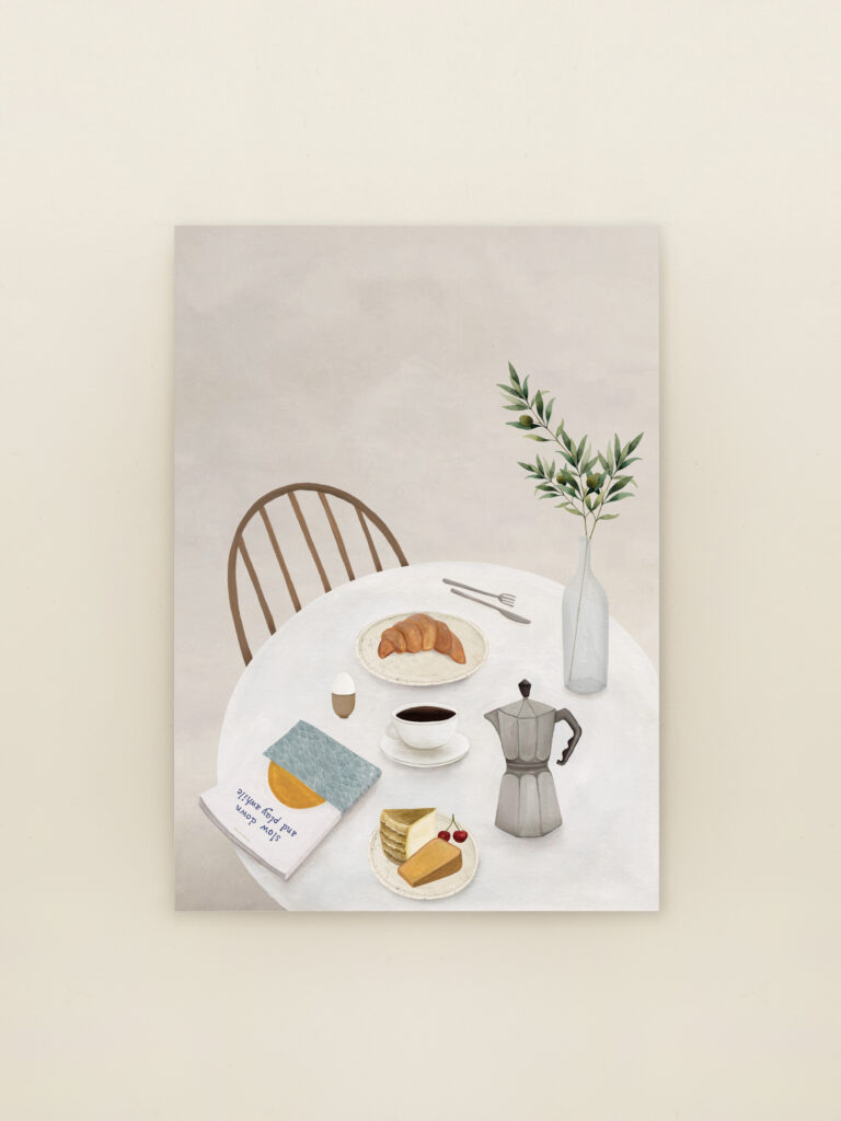 wenskaart a6 ontbijt