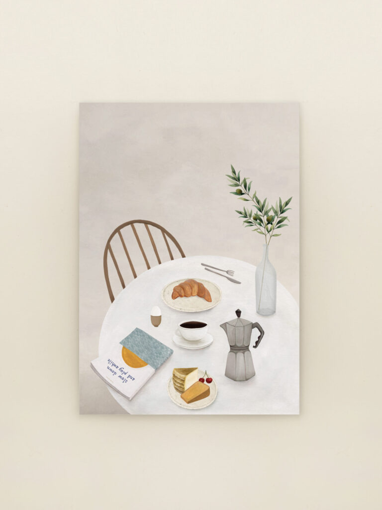 wenskaart a6 ontbijt