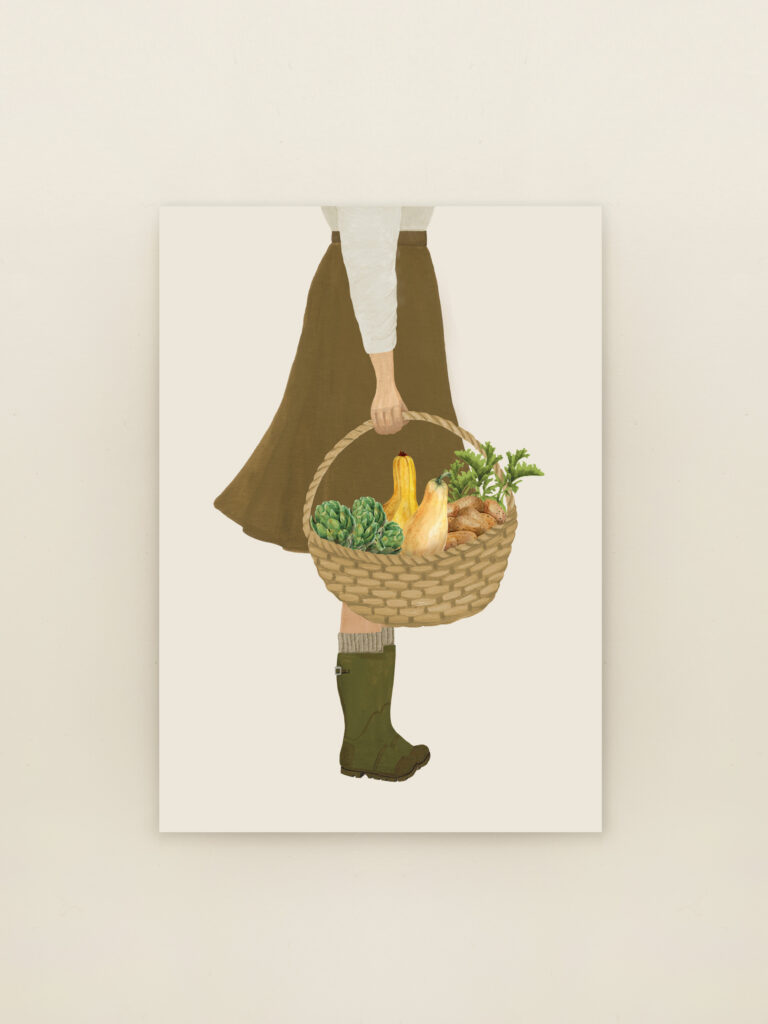 wenskaart a6 oogstmand