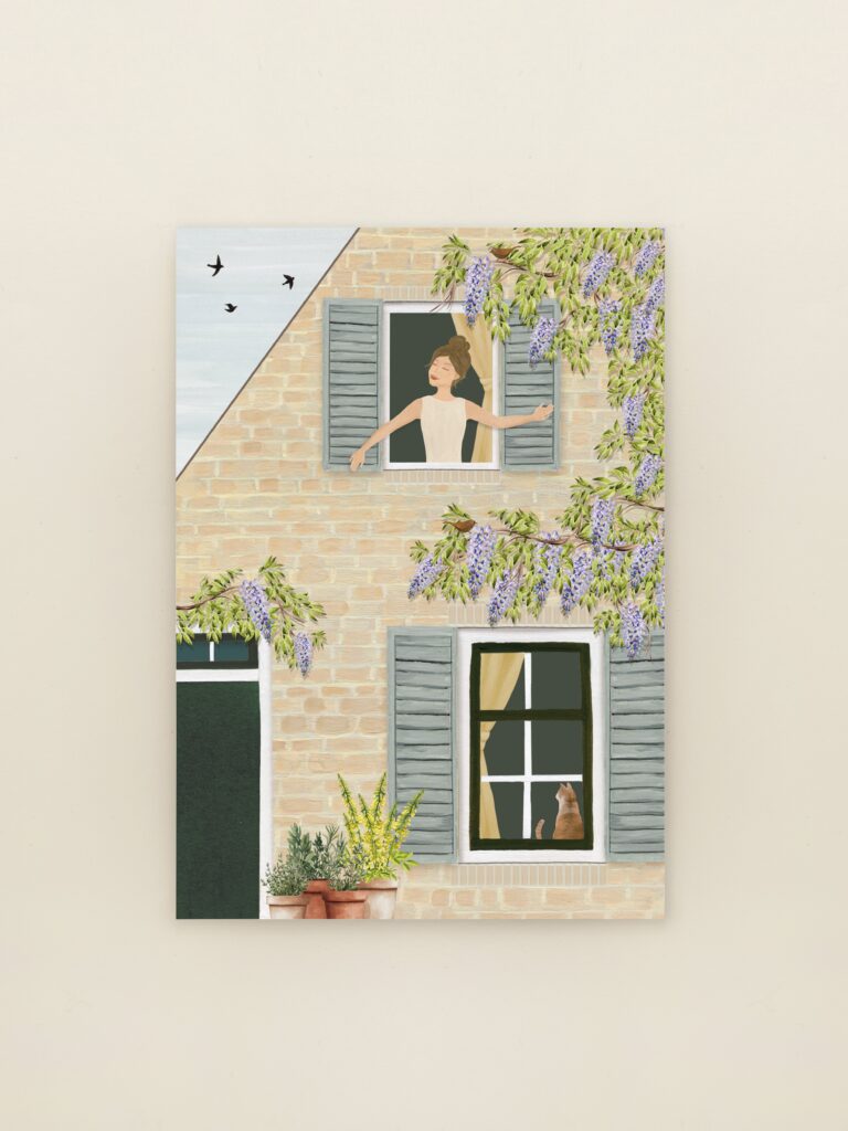 A6 wenskaart open ramen