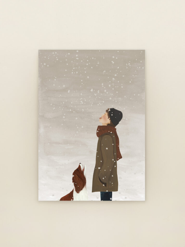 wenskaart a6 proef de winter