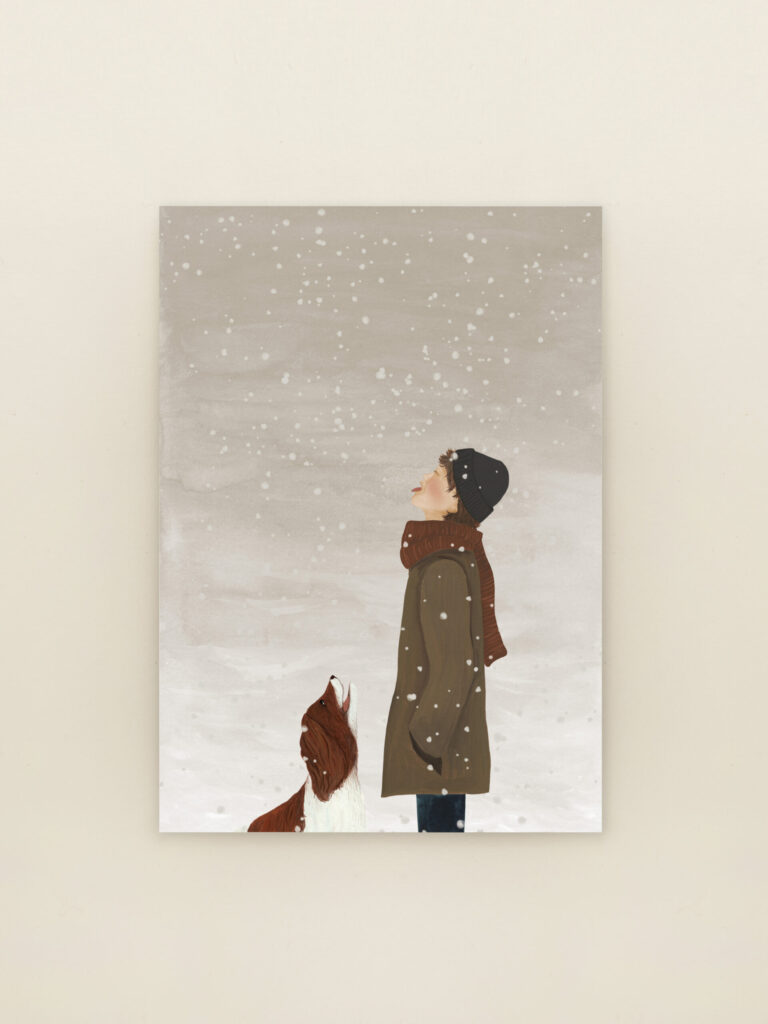 wenskaart a6 proef de winter