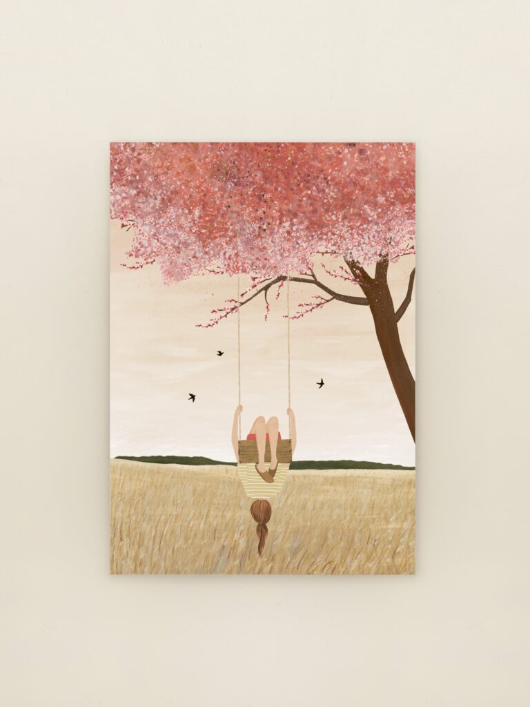 wenskaart A6 schommelboom