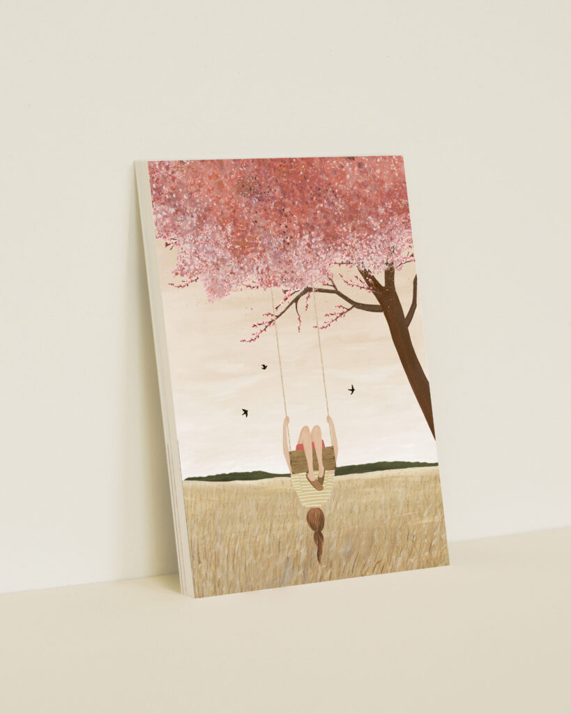 wenskaart a6 schommelboom