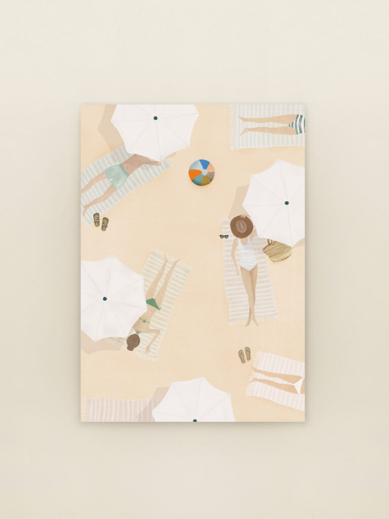 wenskaart A6 stranddag