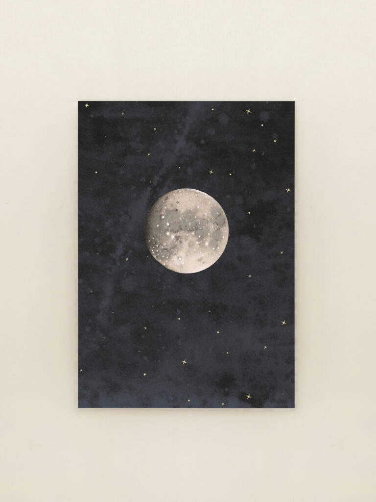 wenskaart volle maan A6