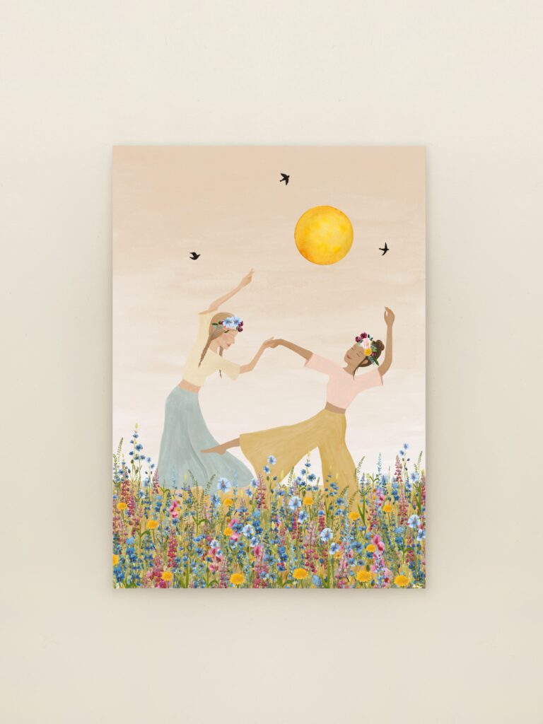 A6 wenskaart vreugdedans