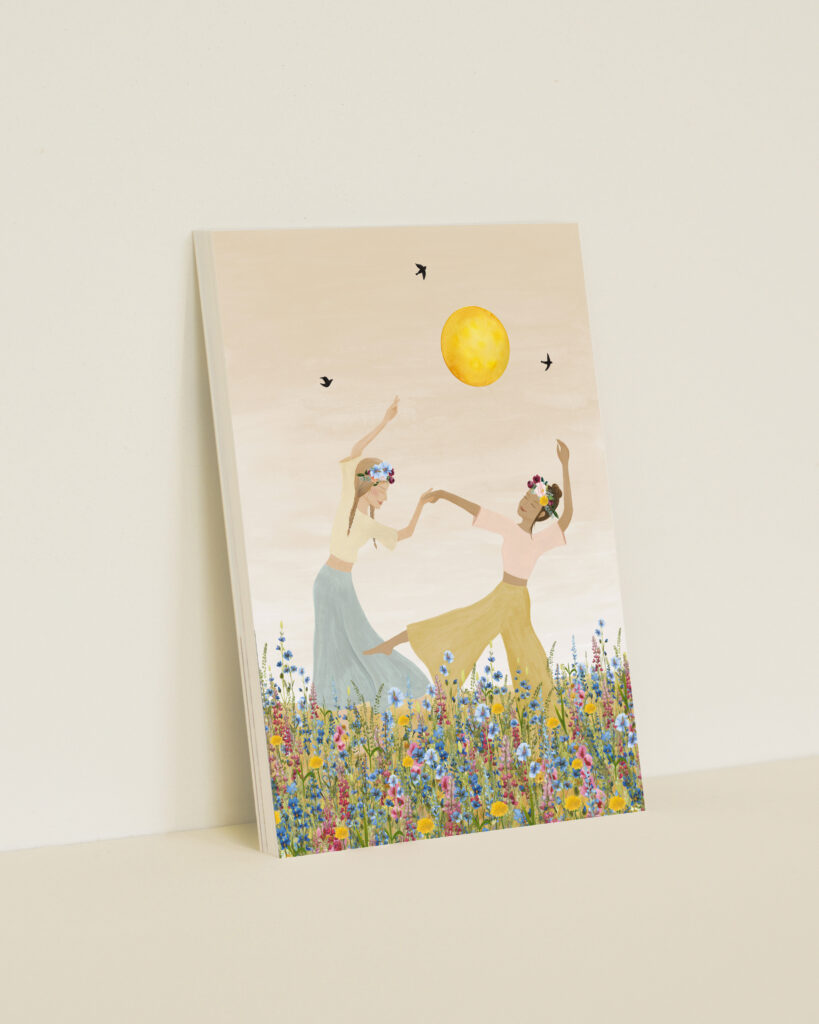 wenskaart a6 vreugdedans