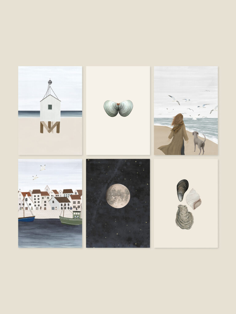 kaartenset aan de kust