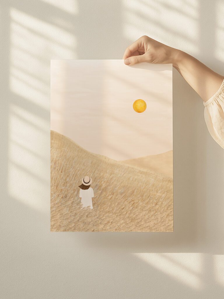 art print struinen door de duinen 30x40