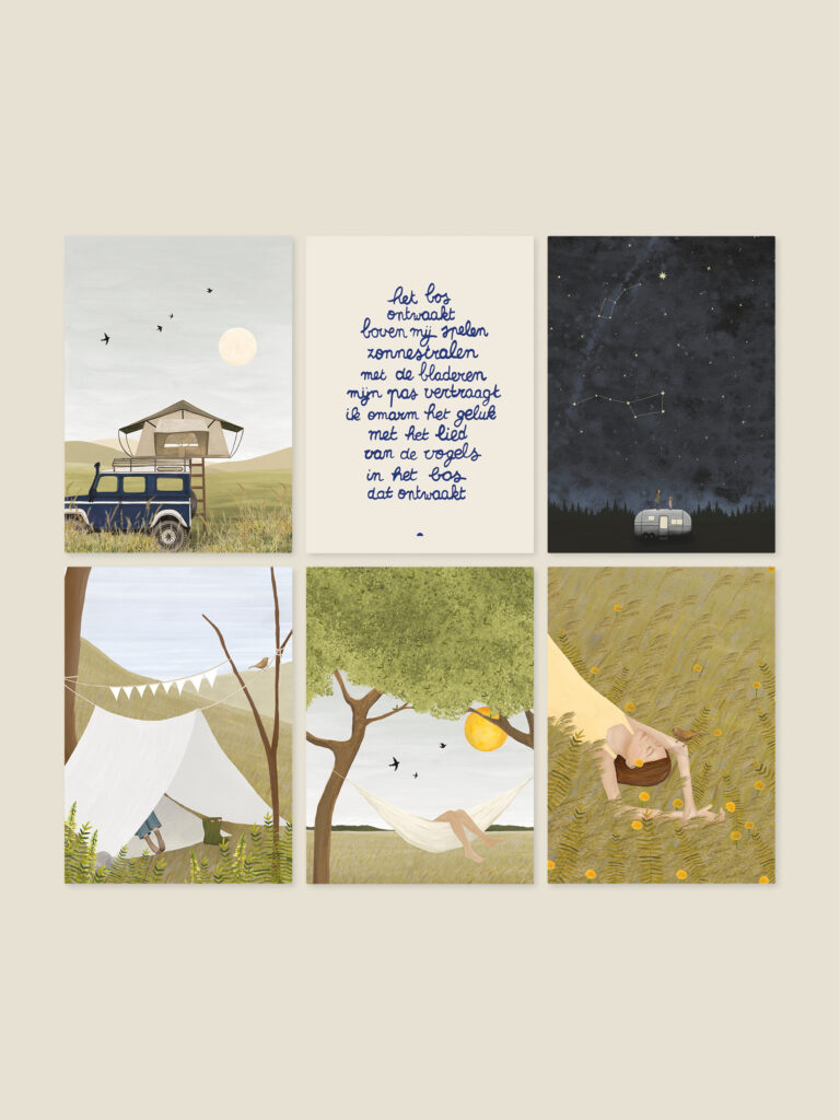 onder de open lucht kaartenset