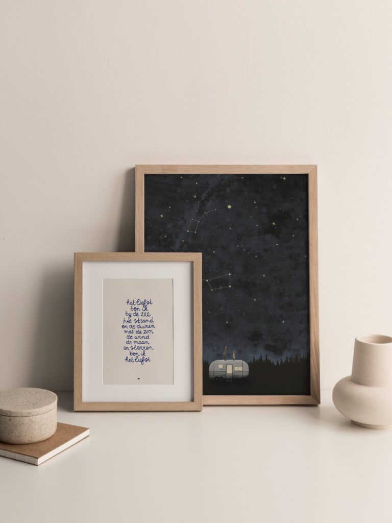 eiken lijst + passe partout 15x20