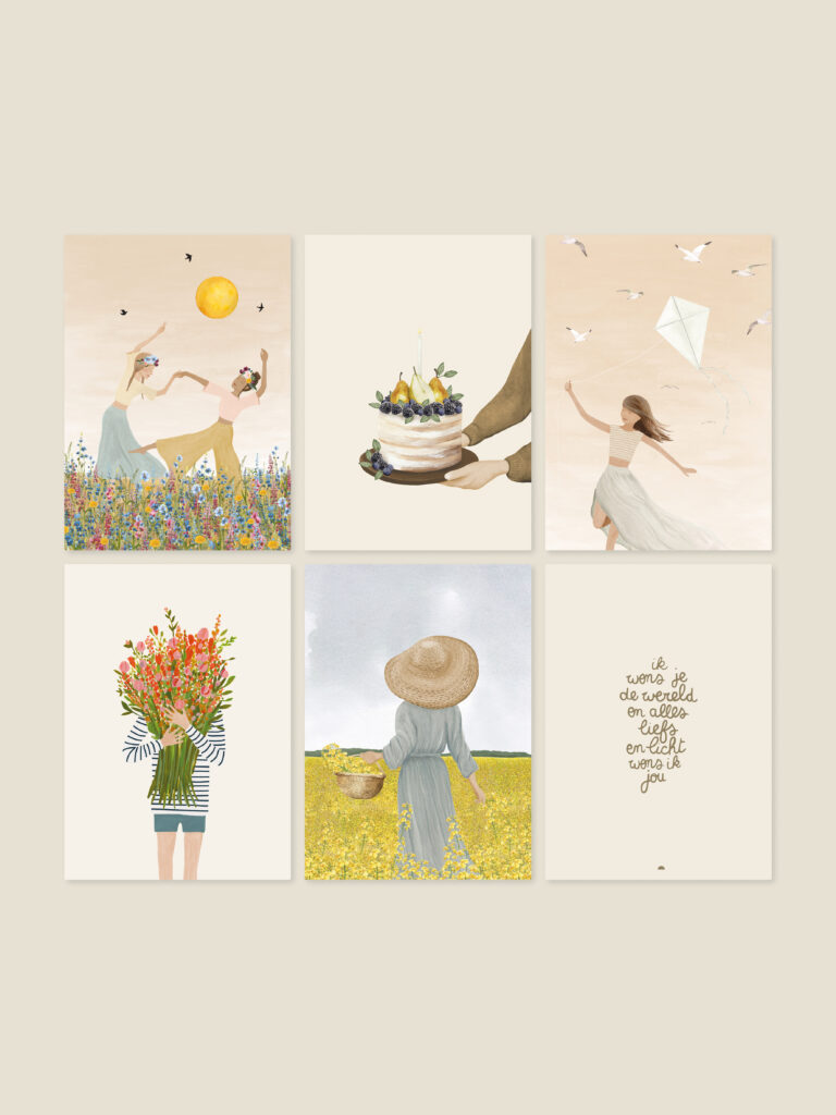 Vieren set wenskaarten (6)